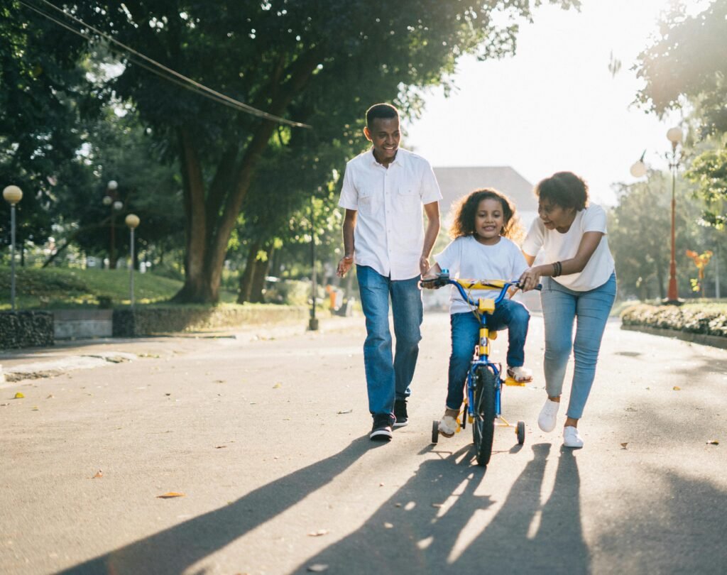 Family at home protected by a life insurance policy