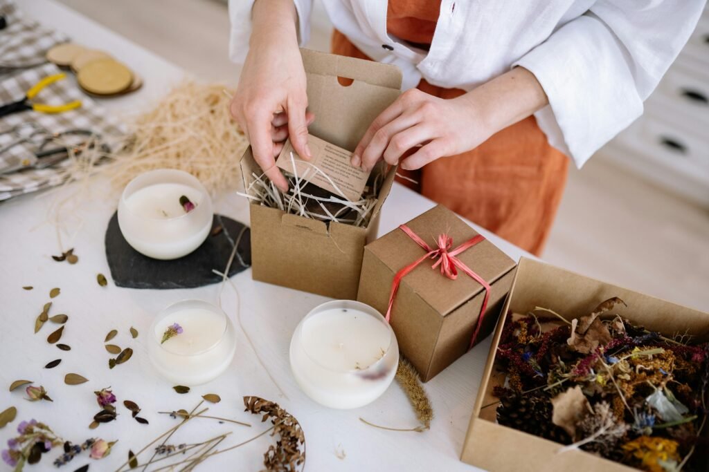 How to make money on Etsy — seller packaging handmade products