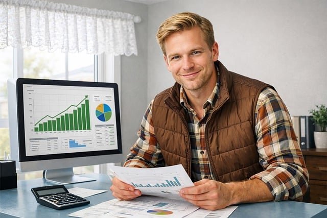 Accountant viewing charts, income that drives estimated quarterly taxes