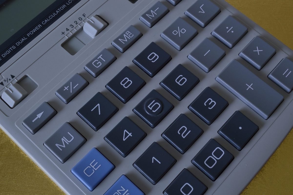 Calculator keypad used as a life insurance calculator