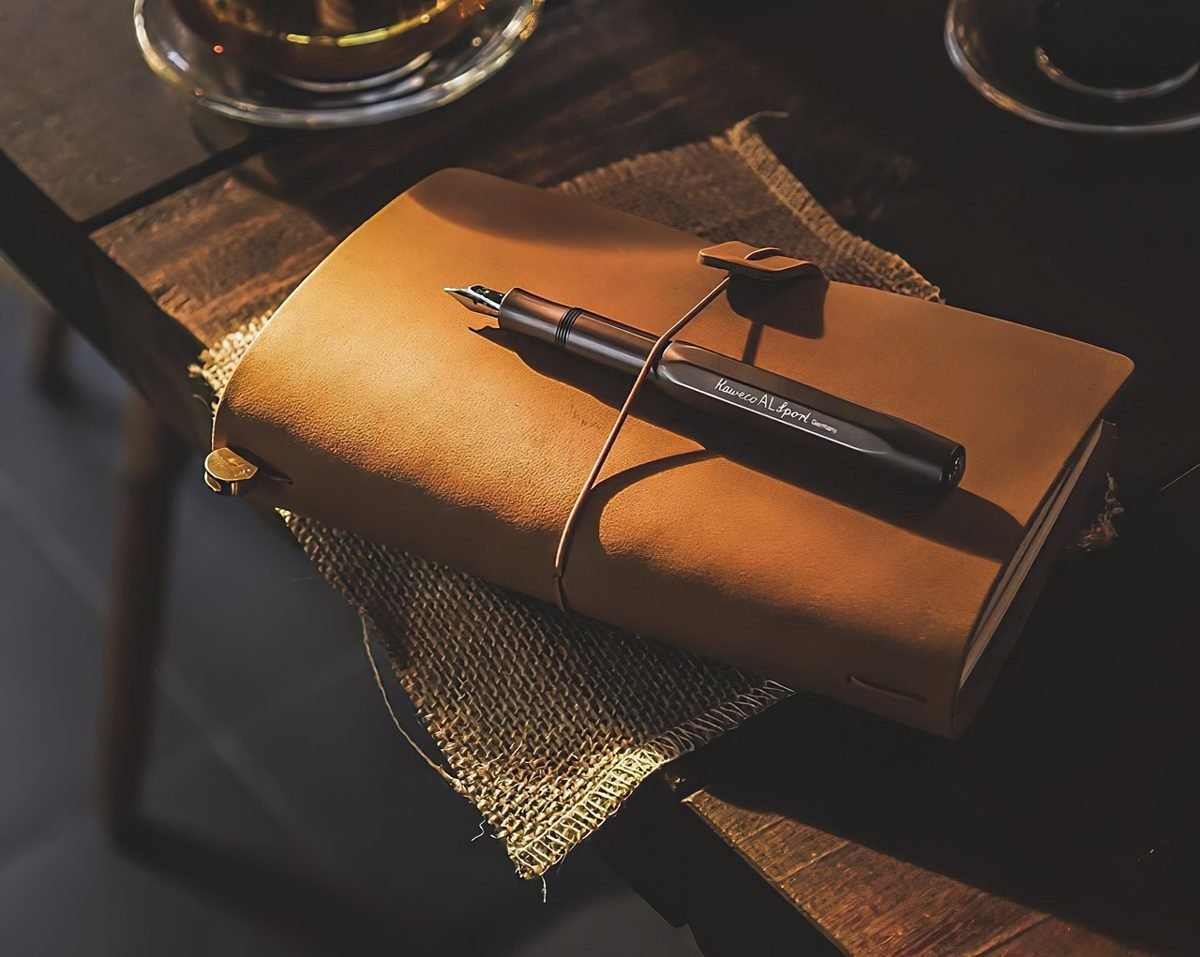 Notebook and pen for a wish list to stop impulse buying