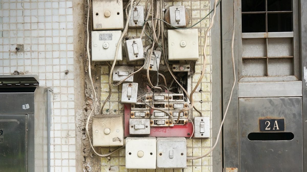 Outdated electrical wiring found during a home inspection