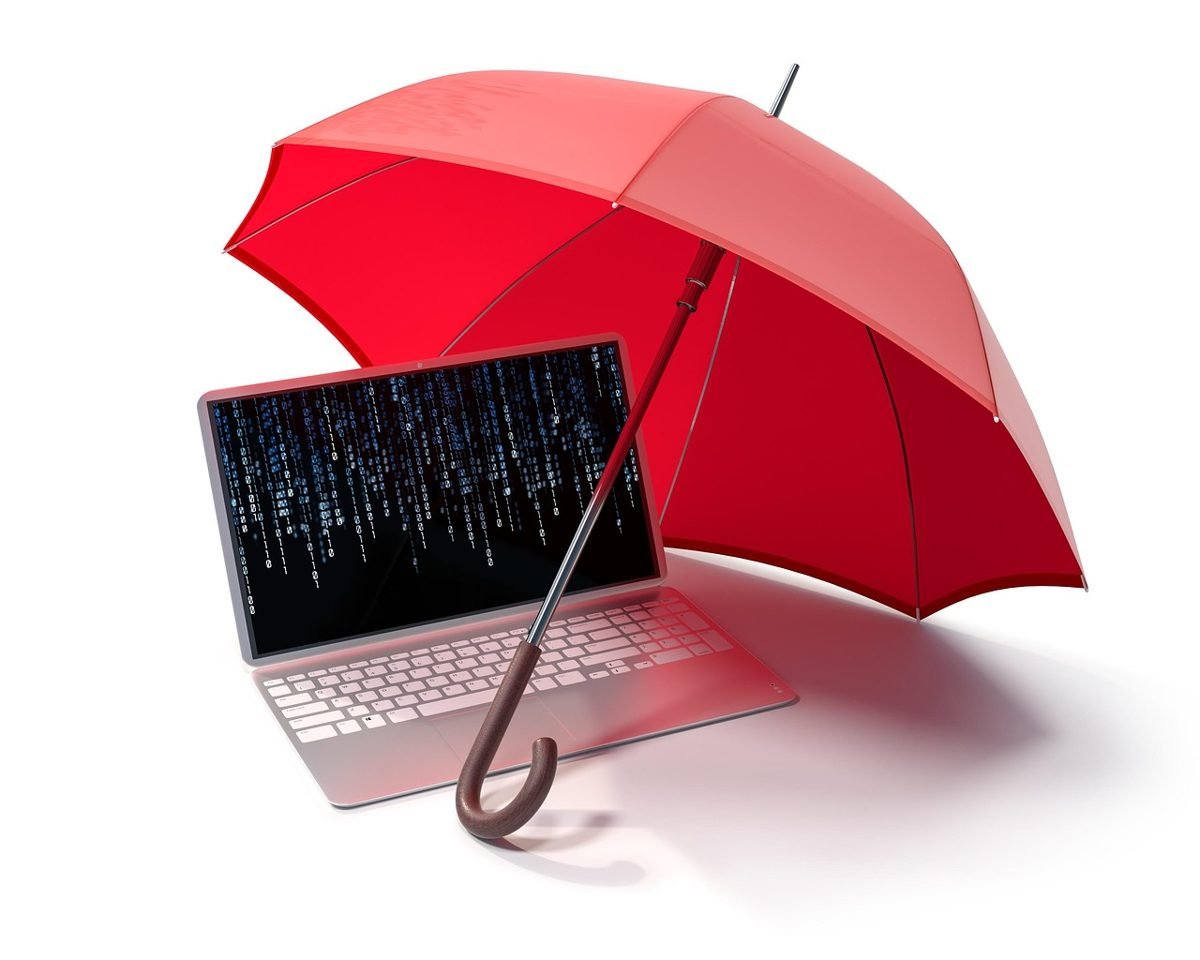 Red umbrella symbolizing the protection of a life insurance policy