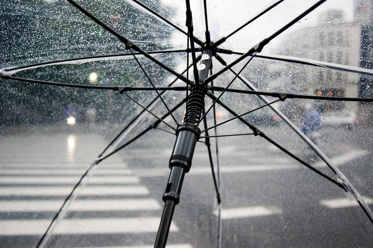 Umbrella in the rain illustrating an umbrella policy